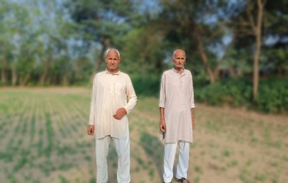 एक अदद सिंचाई बांध की राह देखते कनकपुरी के किसान चौधरी रघुवीर सिंह और उनके भाई
