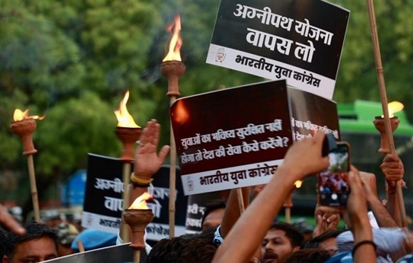 Protest against Agnipath Scheme in Rajasthan