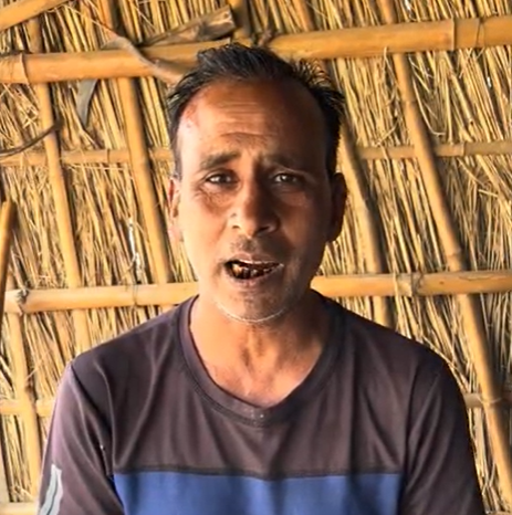 Ramadhar, a displaced resident of Ayodhya  