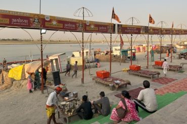 A view of Saryu river in Ayodhya from Ghats