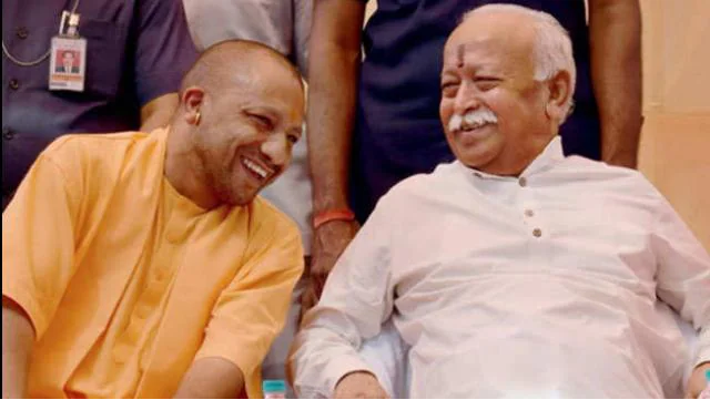 Yogi Adityanath and Mohan Bhagwat