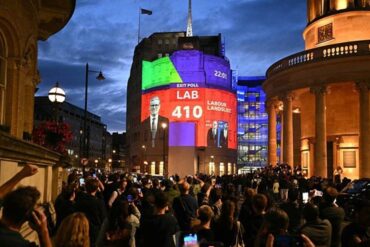 Labour leader Keir Starmer’s vctory celebrations in London