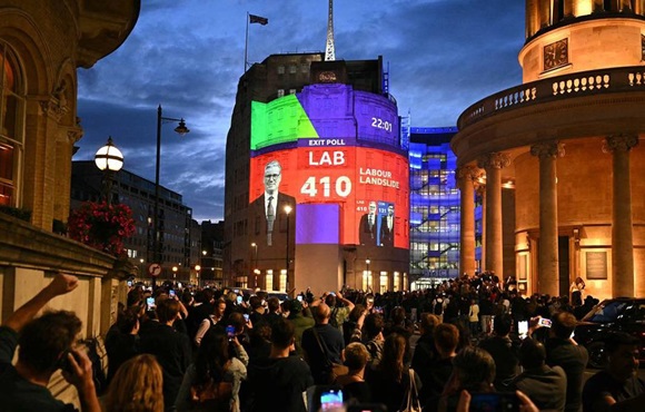 Labour leader Keir Starmer’s vctory celebrations in London