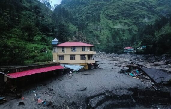 Flood scene from Malana, Himachal Pradesh