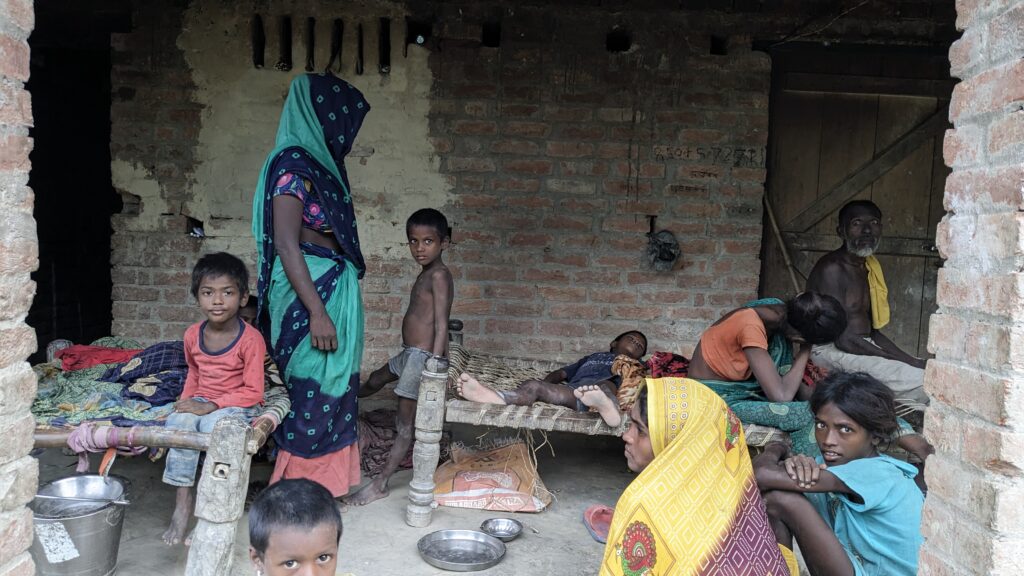 Members of the family of Surendra who lost his son to diorrhea