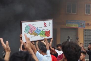 2025 Nepalese Gen Z movement protesters celebrating