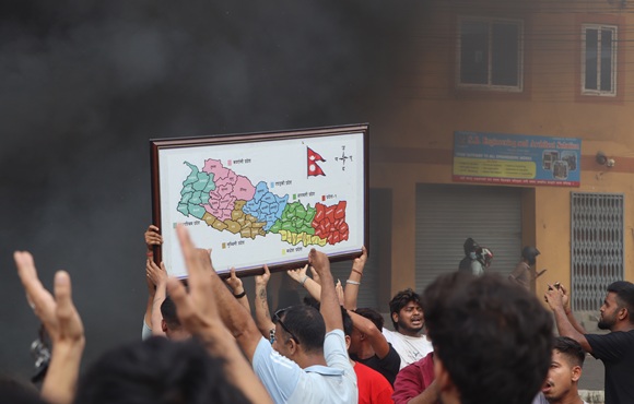 2025 Nepalese Gen Z movement protesters celebrating