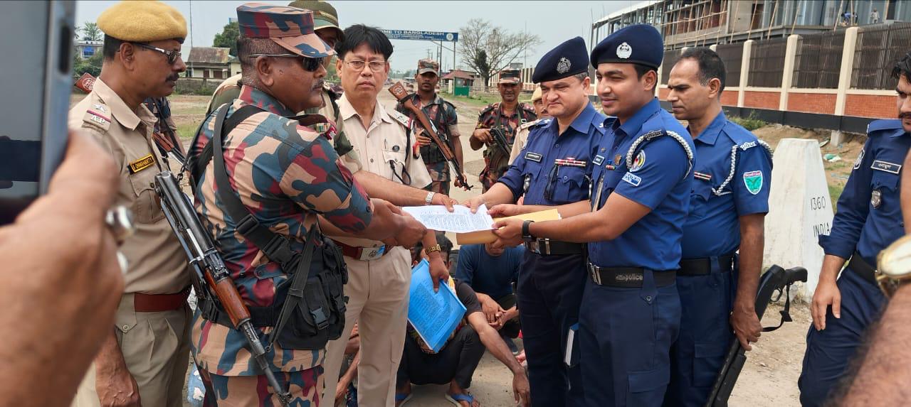 Formality of deportation in Assam by officials of India and Bangladesh