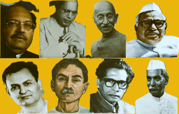 Indian historical figures depicted in Gyanendra Pandey's book