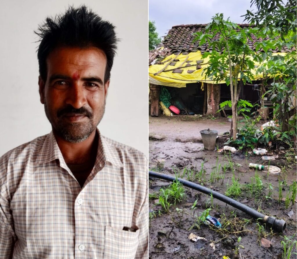 Mitthulal and his hutment on farm who succumbed to snake bite due to superstition