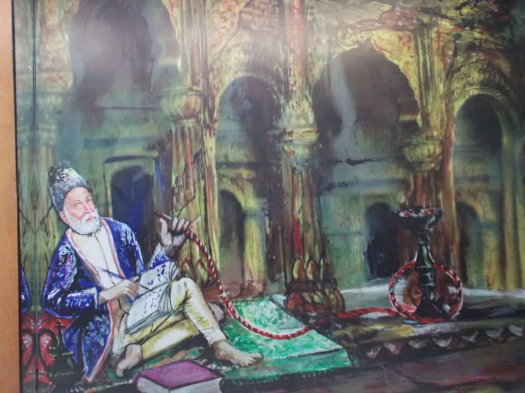 Ghalib in leisure, a painting
