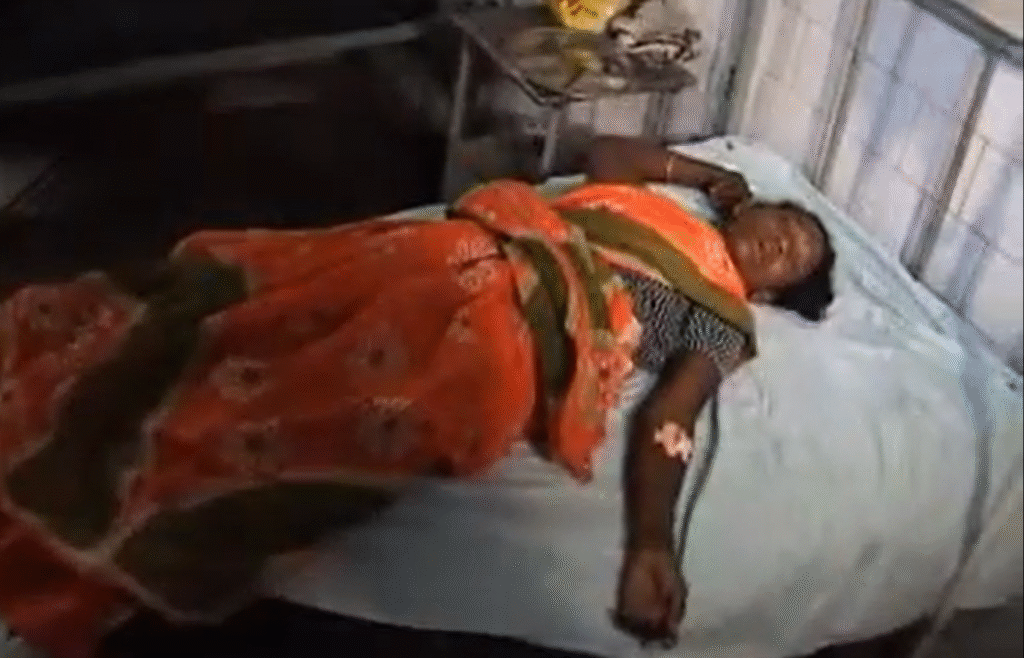 File picture of Sini Soy, tribal leader of kalinganagar after her arrest in 2012