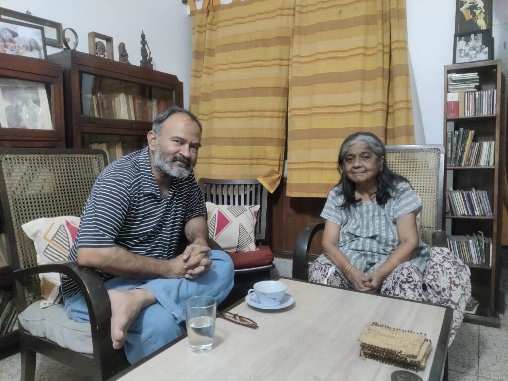 Writer Vineet Tiwari with Gargi Chakravarty in his last meeting, Saptember 2025 in Kolkata