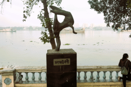 Sculpture of a Fisherman, Princep Ghat, Kolkata