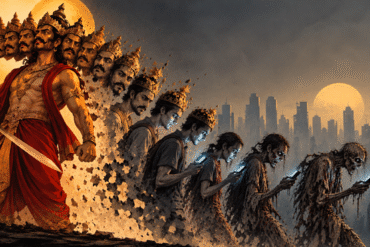 AI Illustration showing society in transition