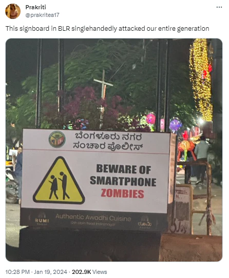 A viral signboard from Bengaluru in 2024
